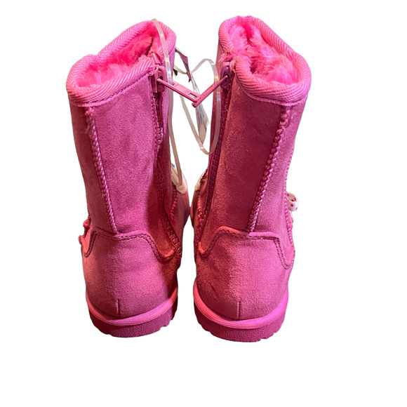 Okie Dokie OD Bing Pink Cat Faux Fur Lined Winter Boots US Size 8 Free Ship - Picture 4 of 8